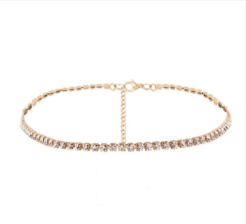 Temperament necklace with diamonds female clavicle necklace necklace