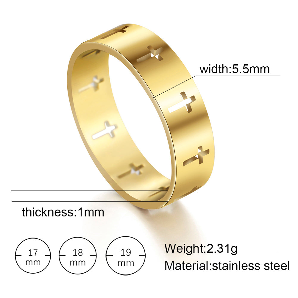 Cut Out Cross Ring