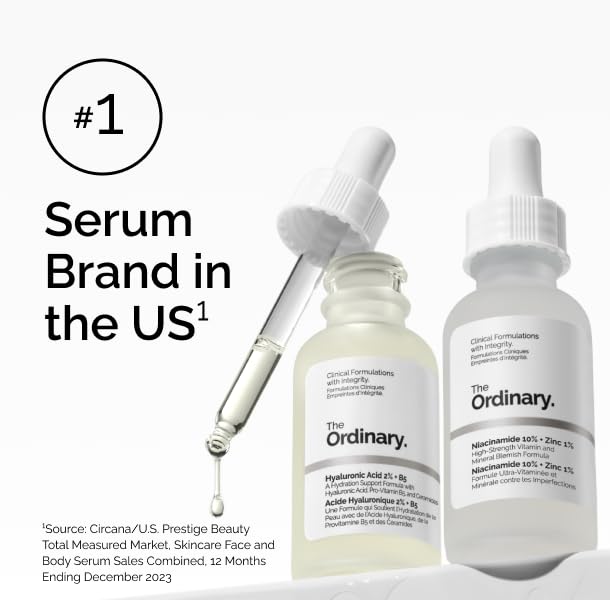 The Ordinary Alpha Arbutin 2% + Hyaluronic Acid, Brightens Skin and Targets Dark Spots, 1 Fl Oz