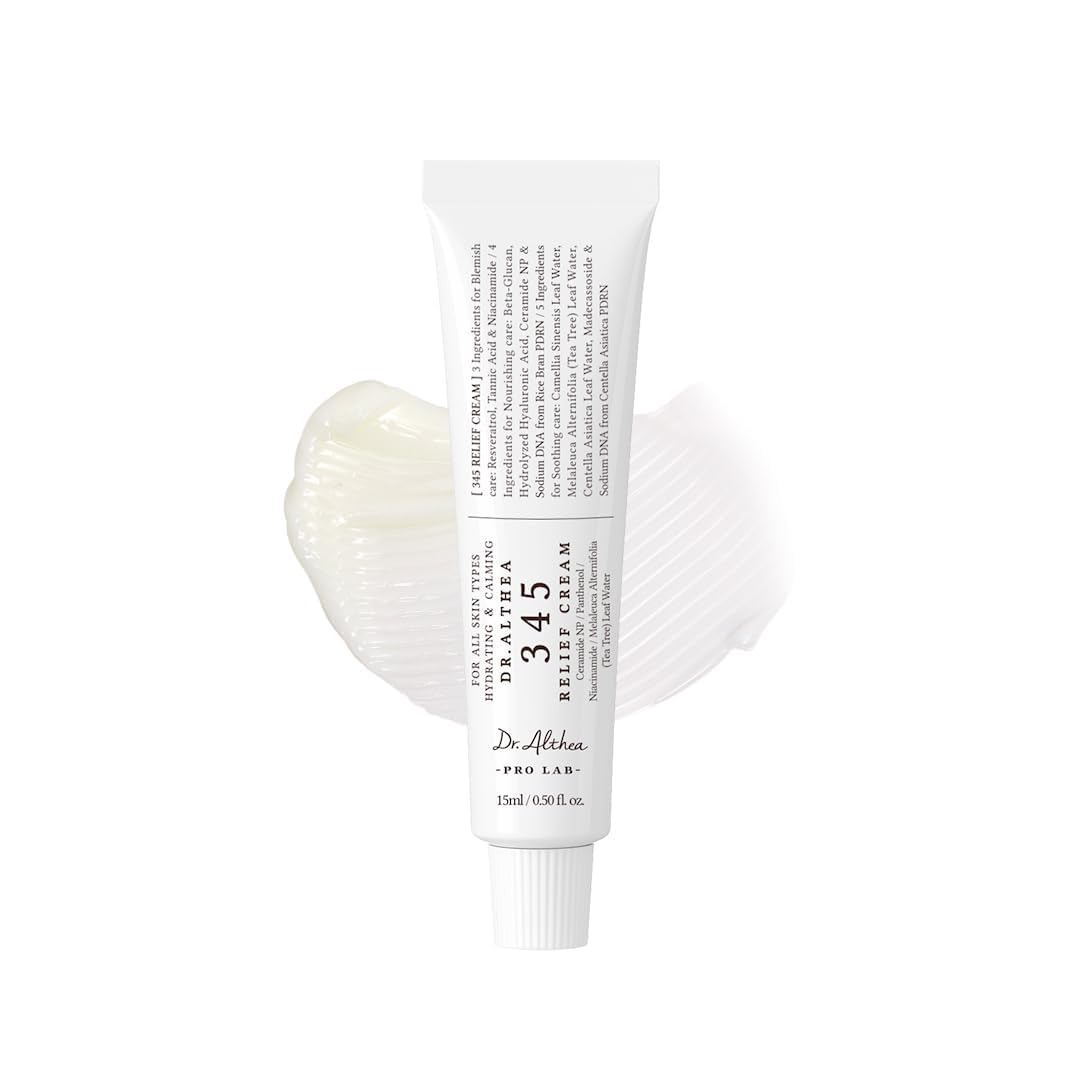 Dr.Althea 345 Relief Cream | Daily Face Moisturizer for Soothing Recovery and Blemish Care with PDRN & Niacinamide | Korean Vegan Skin Care for All Skin Types, 1.69 Fl Oz (Ver.2 - Pack of 1)