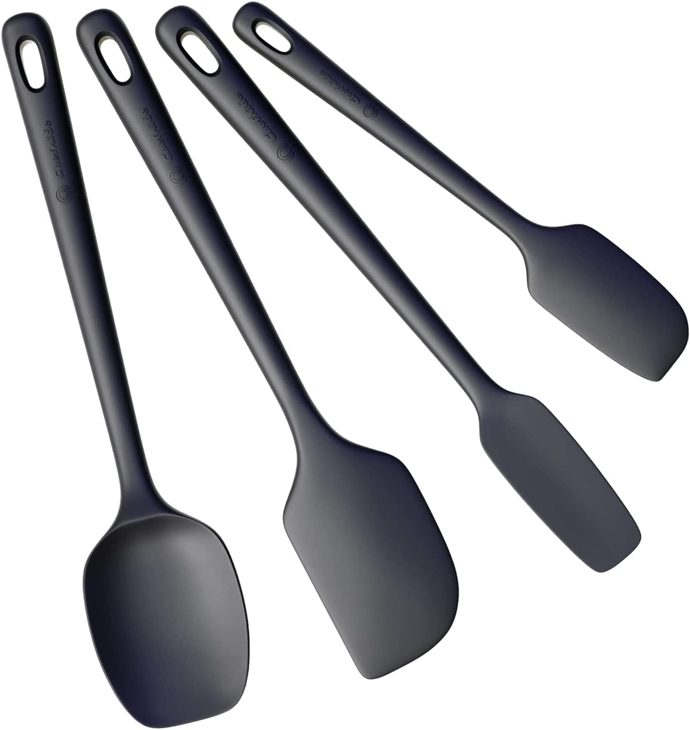 5 Pieces Silicone Spatula Set, Food Grade Rubber Spatula, Upgrade Strong Handle with Ergonomic Grip, Heat Resistant Up to 600°F for Nonstick Cookware, Cooking