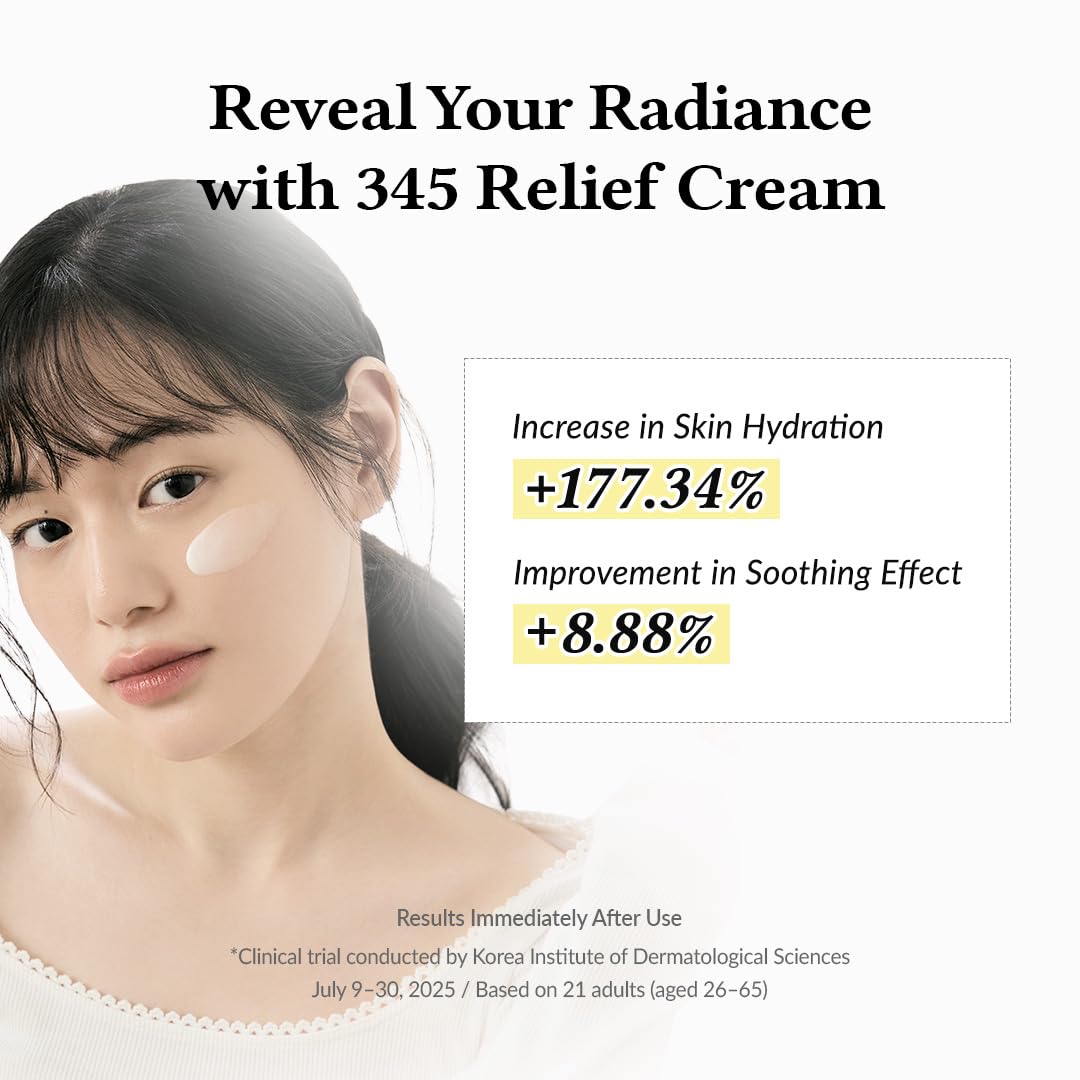 Dr.Althea 345 Relief Cream | Daily Face Moisturizer for Soothing Recovery and Blemish Care with PDRN & Niacinamide | Korean Vegan Skin Care for All Skin Types, 1.69 Fl Oz (Ver.2 - Pack of 1)