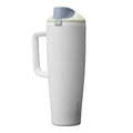Owala FreeSip Tumbler - Stainless Steel-40-oz.-Orange/Tan(Sparkling Sherbet)