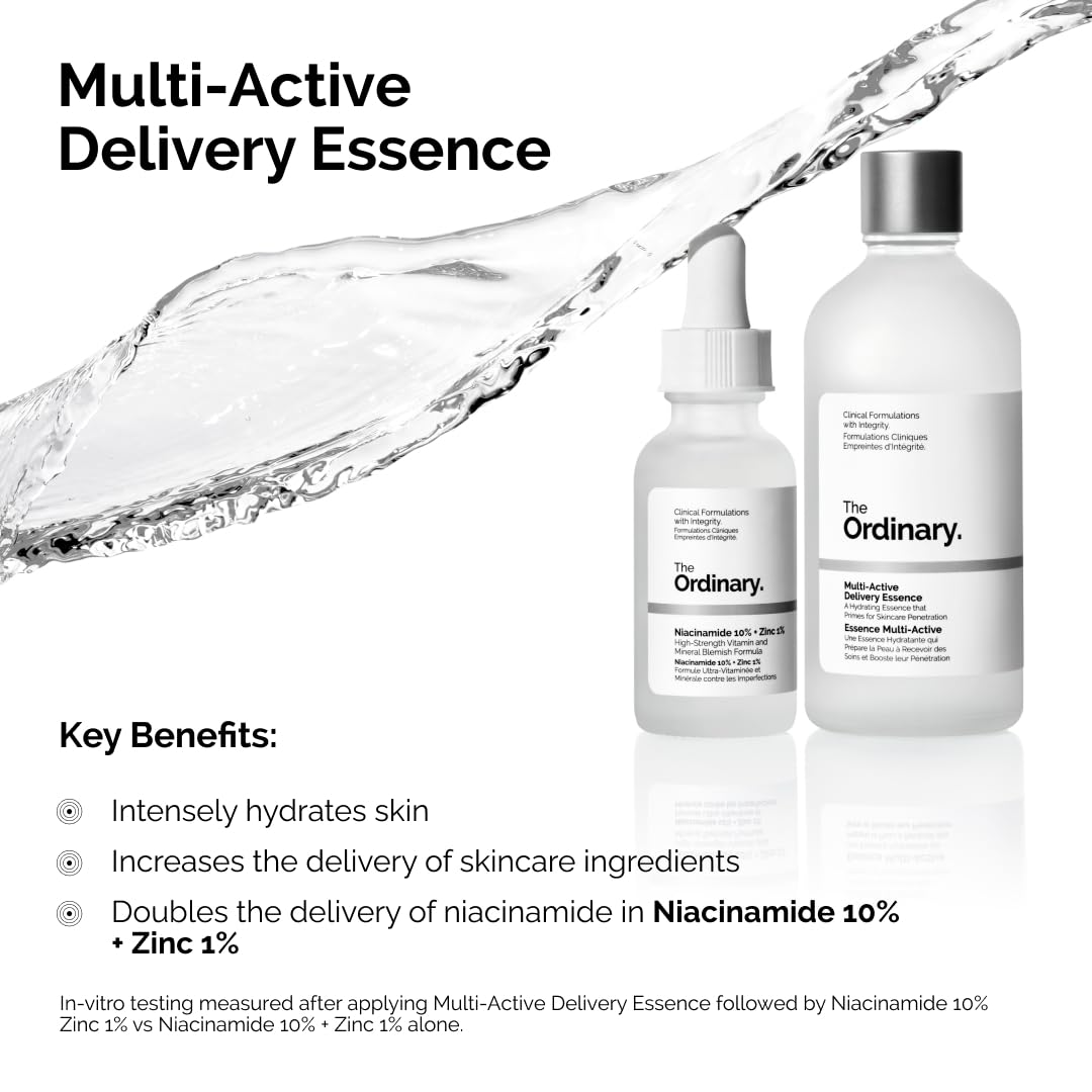 The Ordinary Multi-Active Delivery Essence, Hydrating Skincare Face Essence for Softer and Smoother Glass Skin