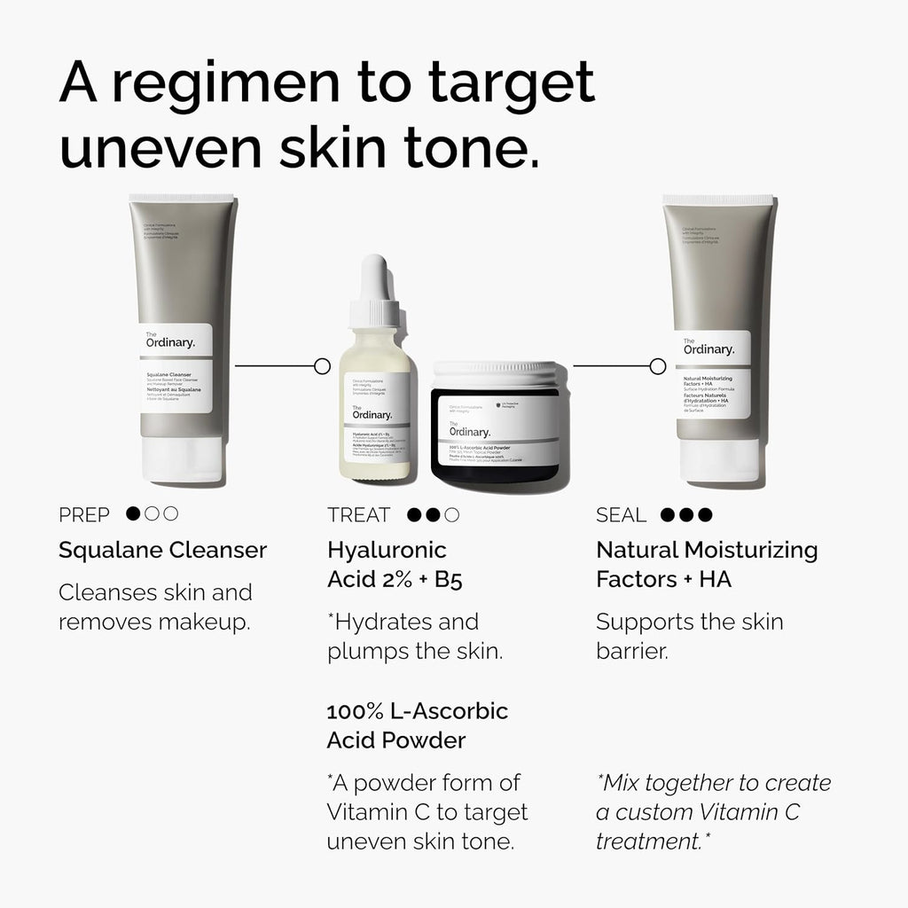 The Ordinary 100% L-Ascorbic Acid Powder, Vitamin C Treatment for Anti-Aging, 0.7 Ounce