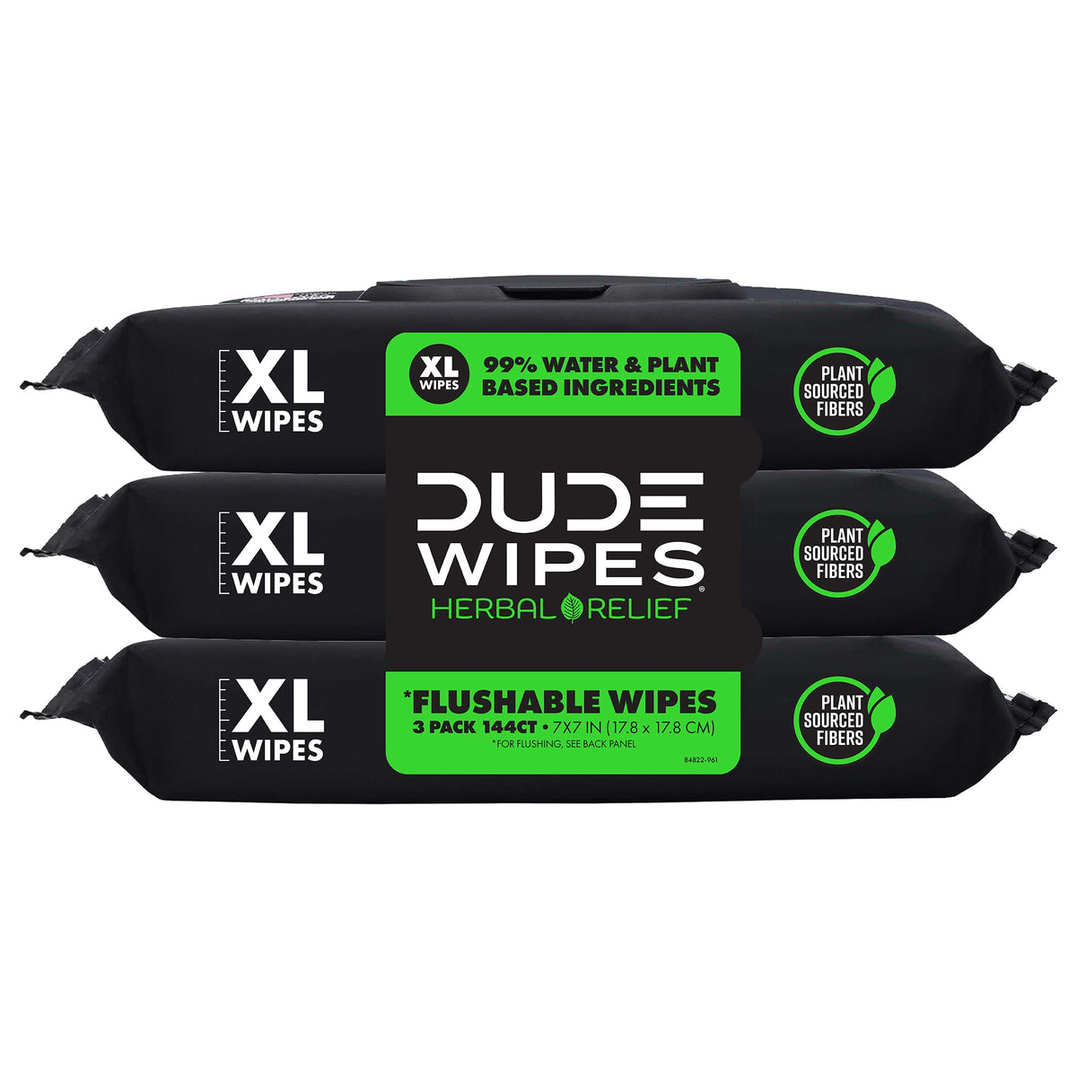 DUDE Wipes - Flushable Wipes - 6 Pack, 288 Wipes - Unscented Extra-Large Adult Wet Wipes - Vitamin-E & Aloe - Septic and Sewer Safe